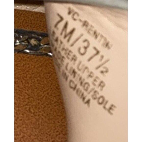 Vince Camuto Brown Leather Flat Snake Print Sandals Size 7 - Picture 10 of 10